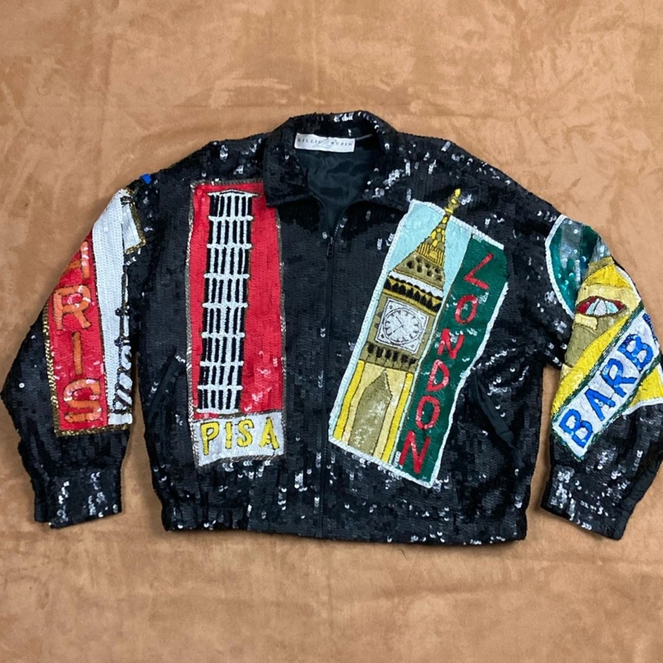 Chaqueta de Colección 10-12 Lillie Rubin Lentejuelas Cuentas Todo el Mundo Foto 2 de 4