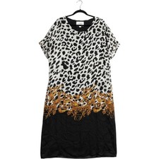 Donna Donna Shift Dress OS Black White Leopard Baroque Silk Blend Mob Wife