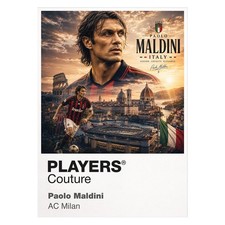 Paolo Maldini AC Milan Atlas Frame Men's T-Shirt Players Couture Football Shirt