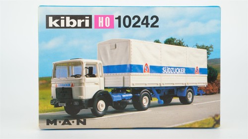 Kibri H0 10242 semirremolque lona 3 ejes MAN "Südzucker" | Zustand: Gebraucht