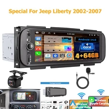 For Jeep Liberty 2002-2007 Apple CarPlay Android 14 Car Radio Stereo GPS NAVI BT