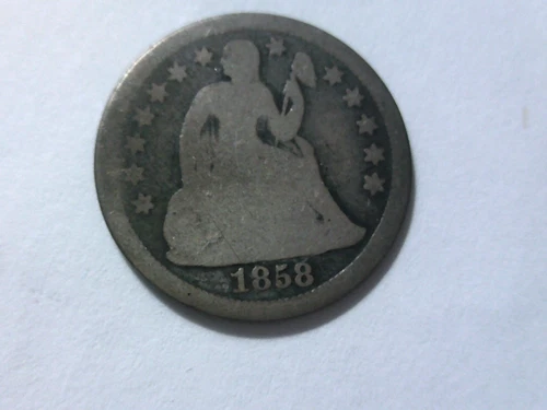 1858- Seated Liberty Dime