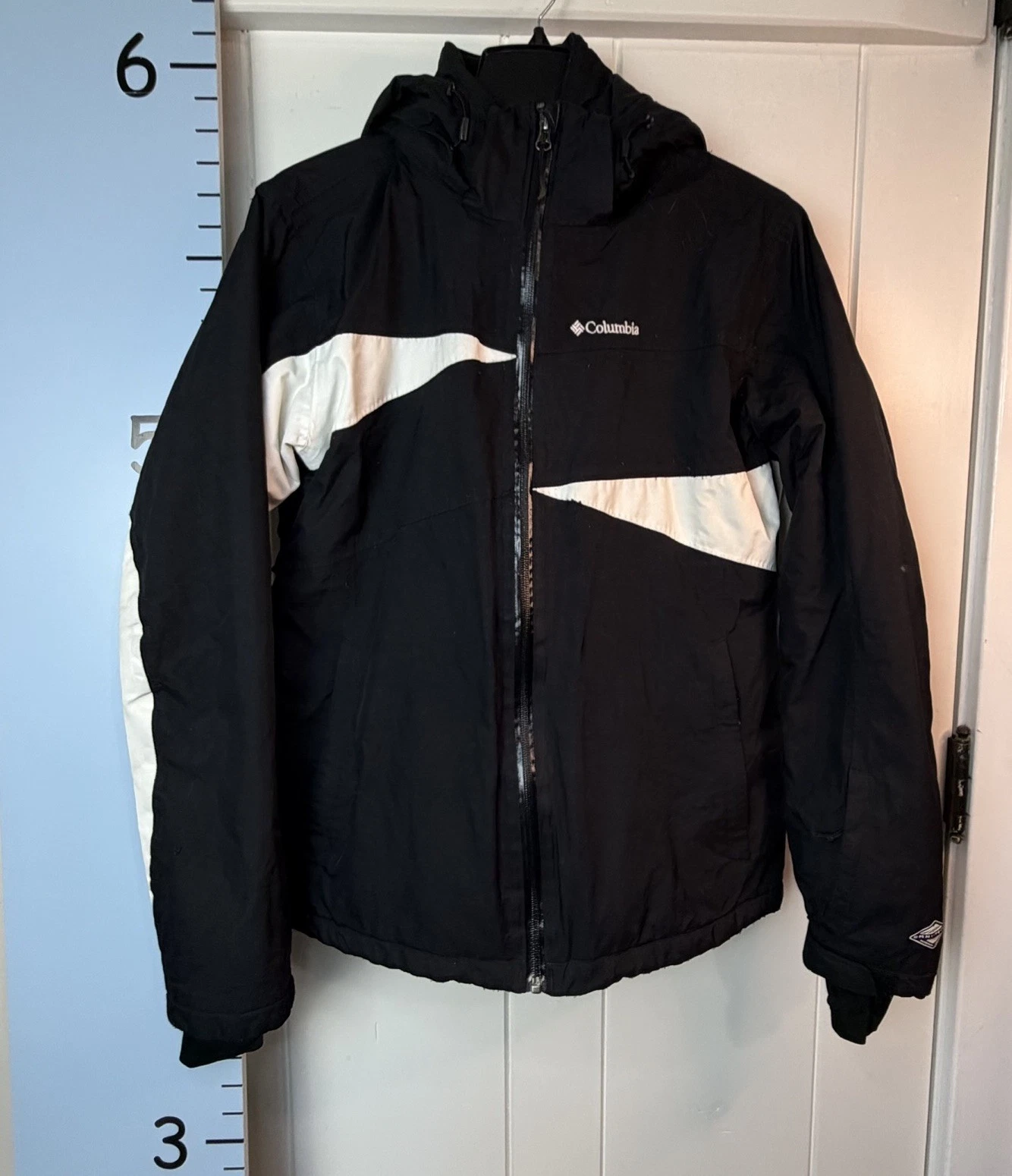 Columbia Puff B/W Omni-Heat Thermal Comfort Full Zip Waterproof Jacket Mens XL