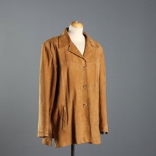 Giacca Scamosciata Serapian Vintage Pelle Scamosciata Taglia 50 Anni 80-90