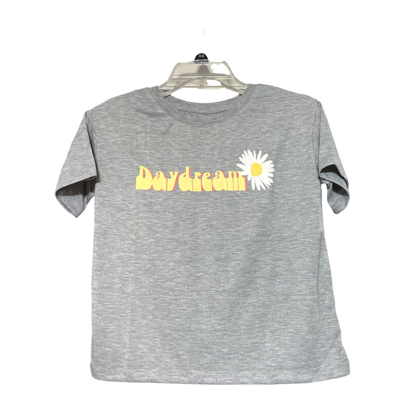 Art Class Girls Daydream Daisy Graphic T Shirt XS 4/5 Gray Short Sleeve NEW