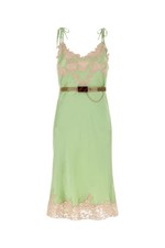 PRADA Pastel Green Satin Dress New And Authentic