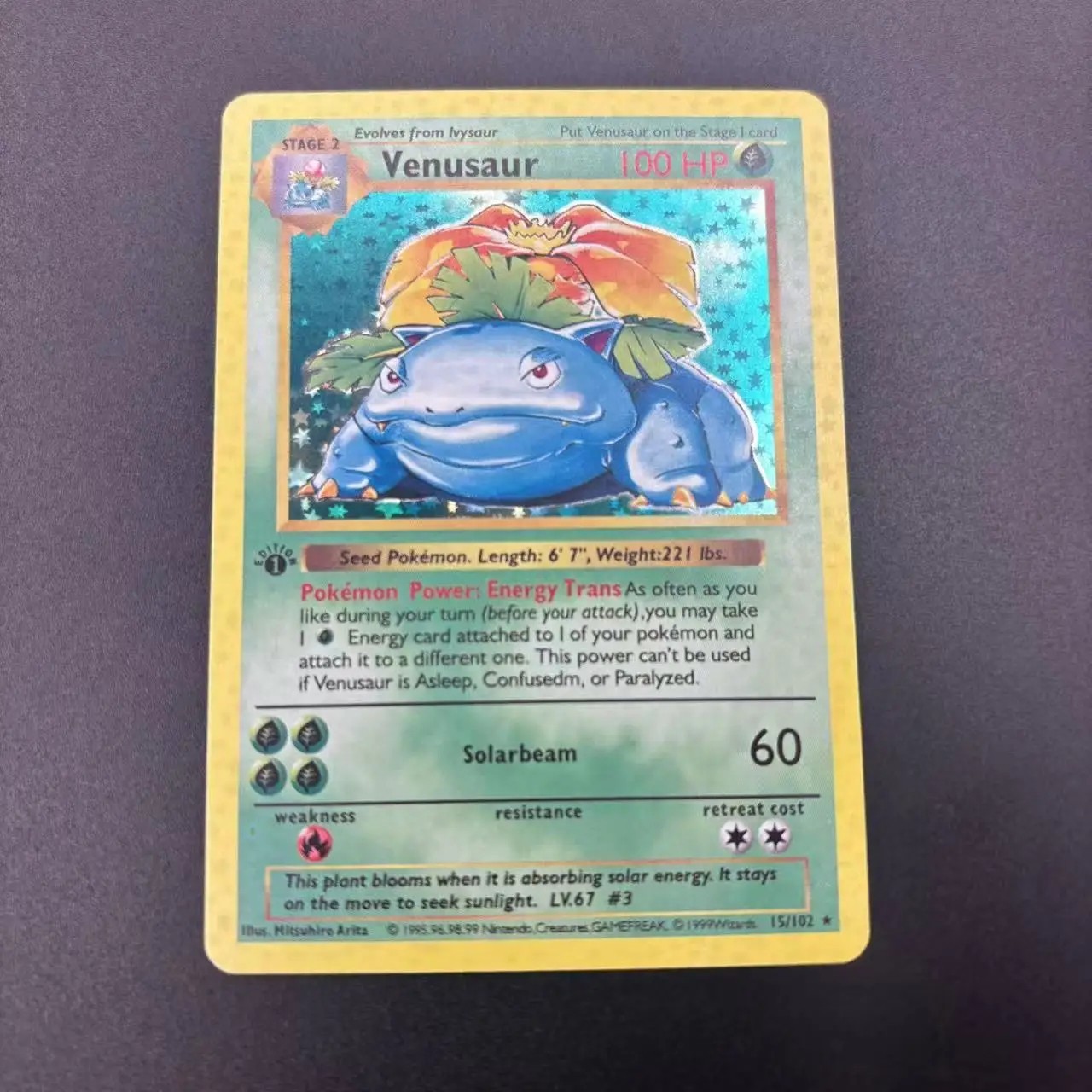 1996 1° Edizione Set Carte Charizard Venusaur Blastoise 25° Anniversario.. foto 5