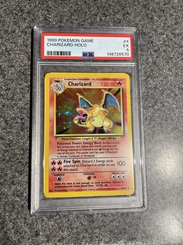 Charizard 1999 Base Set Holo Rare PSA 5 4/102 English Wizards of the Coast