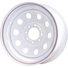 Premium Service 16x6 8 on 6.5 Modular Steel Trailer Wheel - White with Pin...