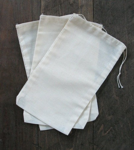 25 (6X10) Cotton Muslin Drawstring Bags photo beer - Picture 2 of 2