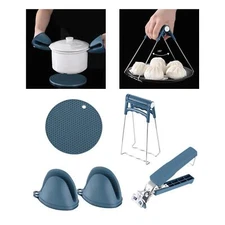 Kitchen Anti Scalding Set, Multipurpose, Include Plate Holder Bowl Clip Silicone