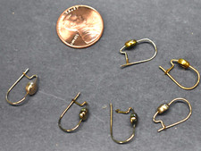 VINTAGE 3 PAIRS GOLDTONE BRASS EARRING WIRES ...