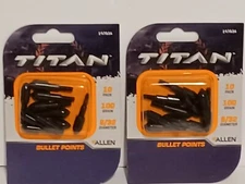 LOT OF 2 TITAN BULLET POINTS, 10PK, 100 GRAIN 9/32 -14783A
