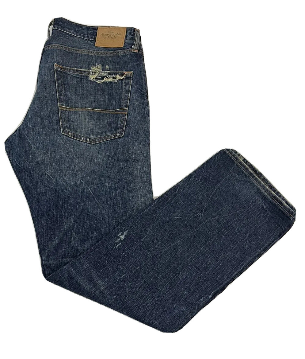 Abercrombie & Fitch ダメージデニムパンツ W30 Abercrombie & Fitch Mens Jeans Remsen Low Rise Distressed 32x30