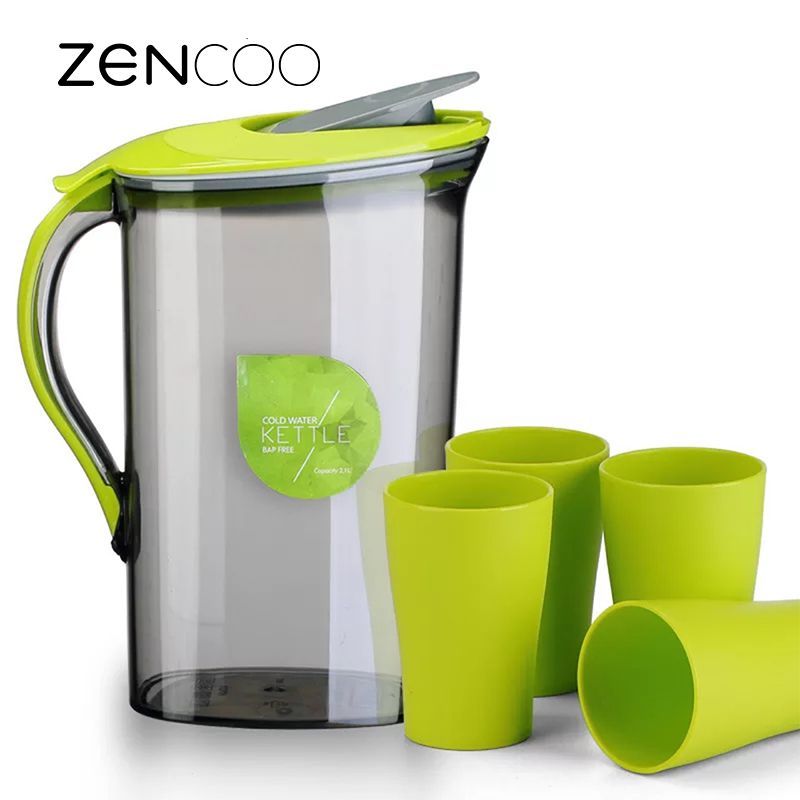 Plastic Cold Water Pot Set with Cup Cover Plastic Cold Water Pot Set with Cup Cover