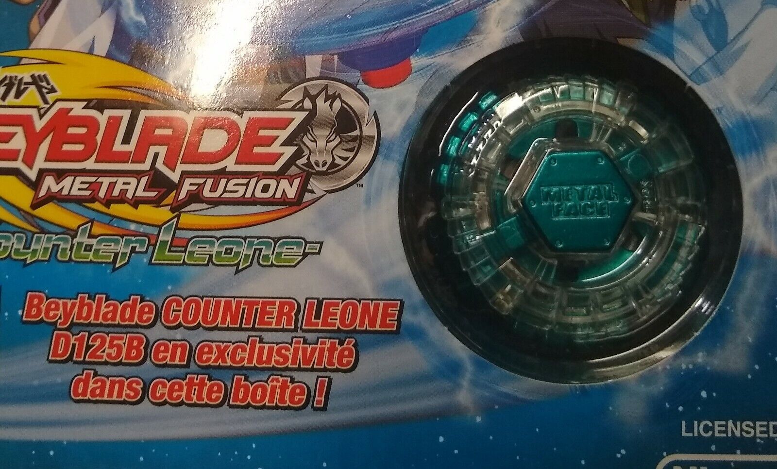 NEW Beyblade Counter Leone D125B Blue Limited 2009 w Metal Fusion Wii PAL HASBRO