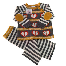 Hanna Andersson Cozy - Fox "SWEATER  PANTS" Knit Set. 6-12 Months. Great Gift 
