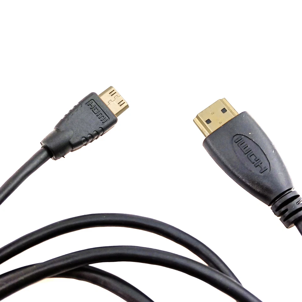 Mini HDMI to Standard HDMI Cable Laptop LCD Controller Video Audio Cord 1080P - Image 2 of 4