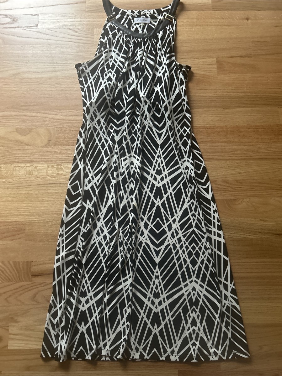 calvin klein leather trim dress CALVIN KLEIN NWT Vegan Faux Leather Lined Sheath Dress Bodycon Mustard Size 10