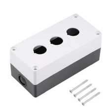 Push Button Switch Control Station Box 22mm 3 Hole Gray Blue and Light Gray