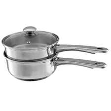 6 Cup Double Boiler Pot Set “ 1.5 Quart Stainlesssteel Saucepan 2in1 With Vented