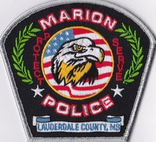 Marion Police Lauderdale County Police Patch Mississippi MS 