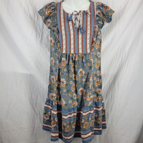 Matilda Jane Heart to Heart Pasture Floral Flutter Sleeve Dress XS
