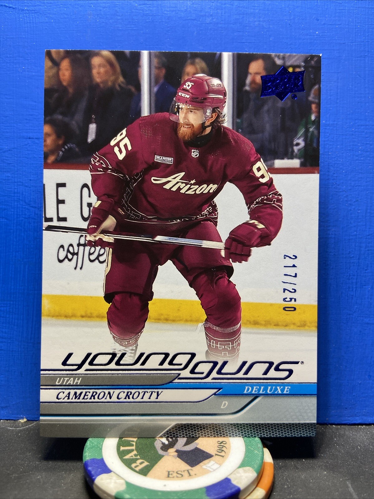 /250 2024-25 Upper Deck Young Guns Deluxe #238 Cameron Crotty RC /250 - COYOTES