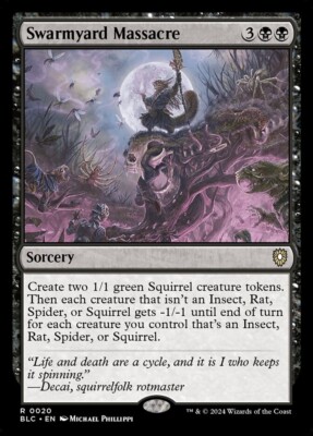Swarmyard Massacre 0020 Non Foil Rare Bloomburrow Commander MTG NM