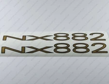 TRACKER MARINE NITRO NX882 BOAT GOLD DECALS STICKERS Set of 2 18" LONG