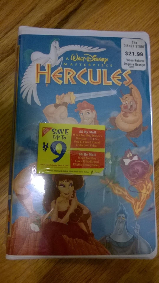 Colección Obra Maestra Disney "Hércules" en VHS #13007. Envuelto-Nuevo Foto 2 de 4