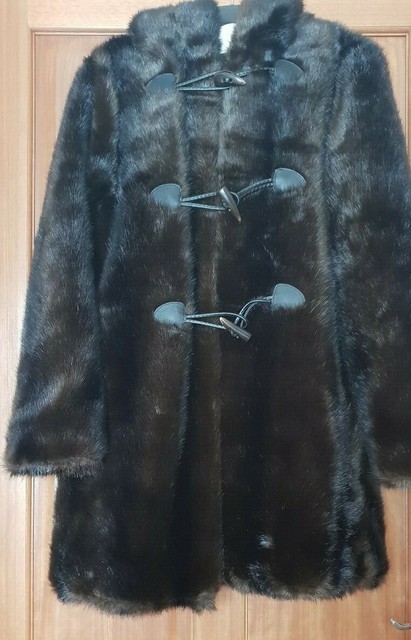 zara hooded fur coat