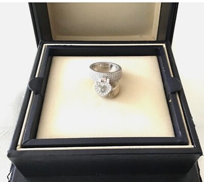 Chopard 18k Weißgold Happy Diamonds Herz Ring