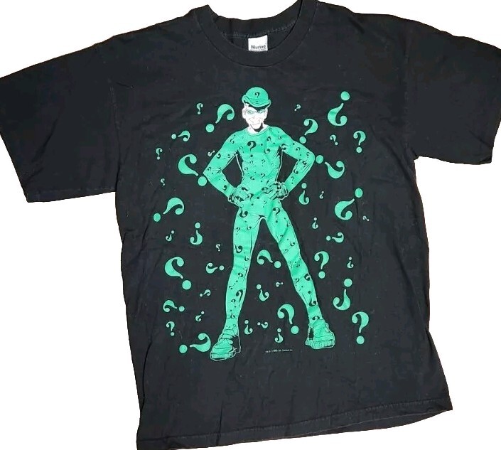 The Riddler T Shirt Men's XL Batman DC Comics Vintage USA Made