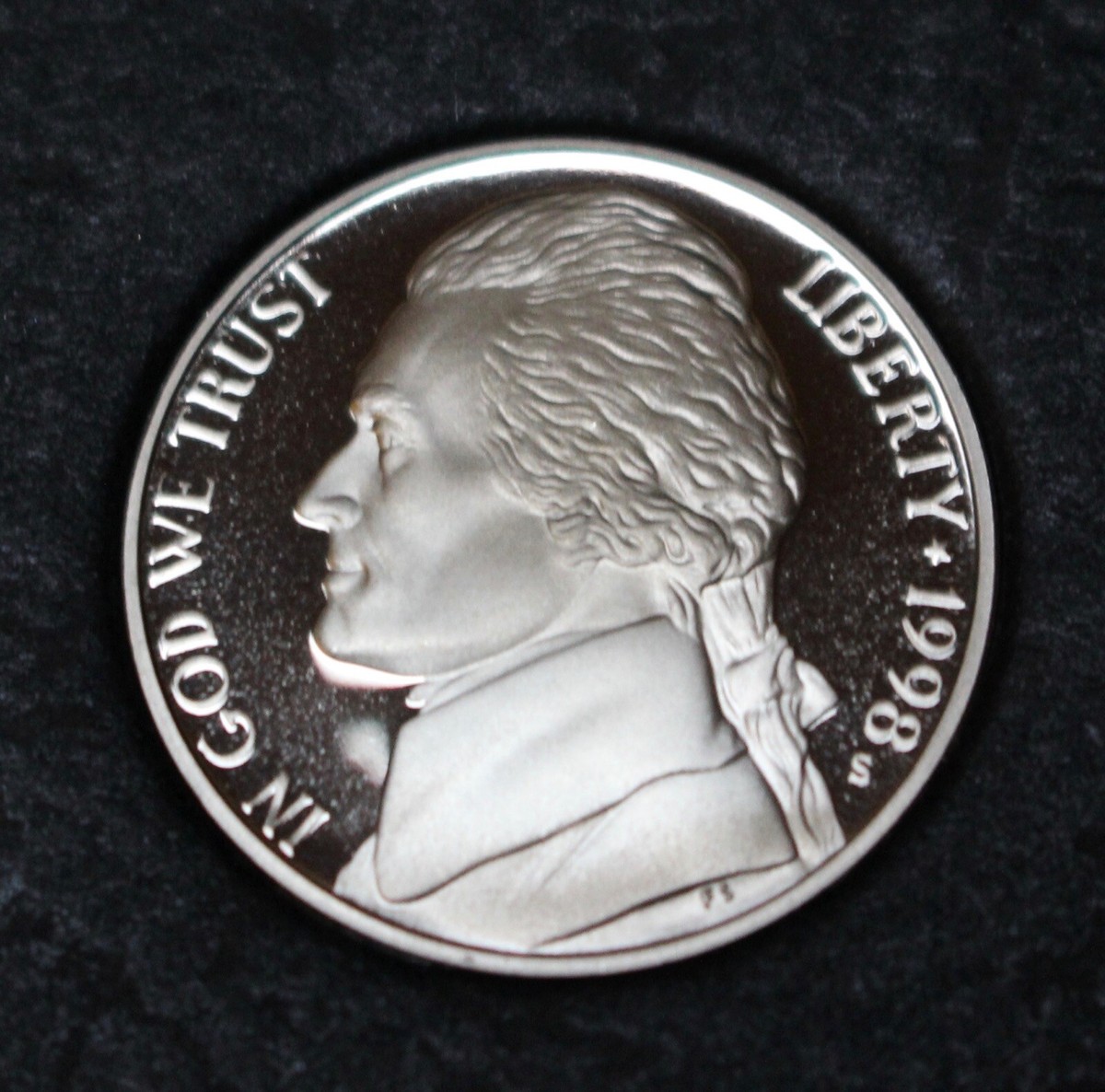 1998 S USA FIVE CENT NICKEL - JEFFERSON - BEAUTIFUL - FROSTED