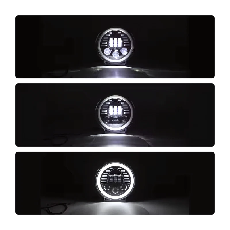 Par de faros LED halo redondos de 7" pulgadas para Ford Deluxe 1939-1951 Foto 4 de 4