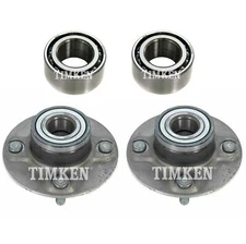 NEW Front and Rear Wheel Bearings & Hubs Kit Timken For Nissan Stanza FWD 90-92
