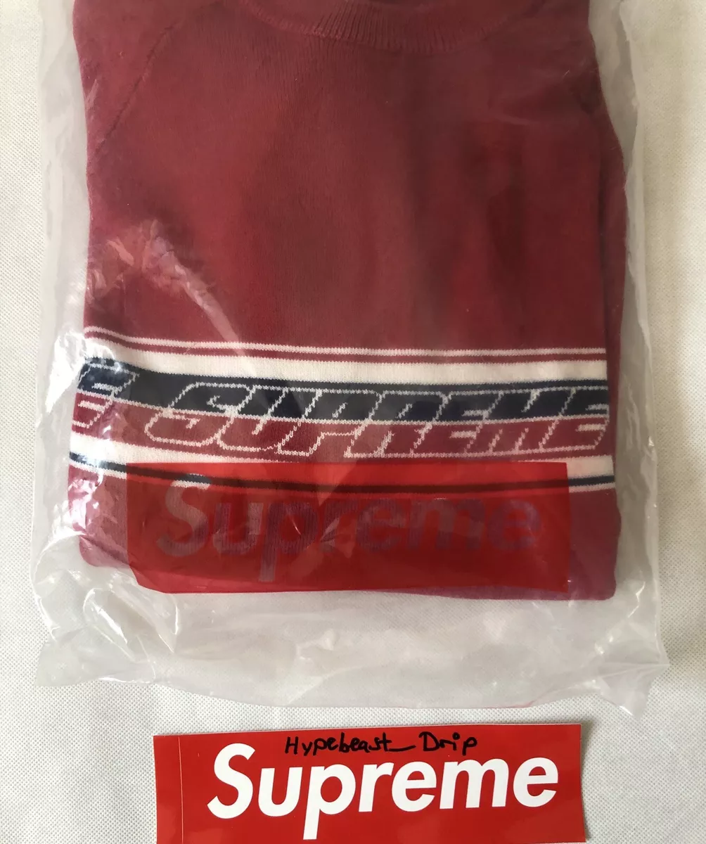 Supreme striped shop raglan sweater