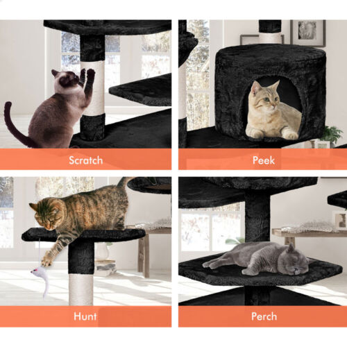 BEASTIE Cat Tree Scratching Post Scratcher Tower Condo House Furniture Wood 203 - Picture 7 of 12