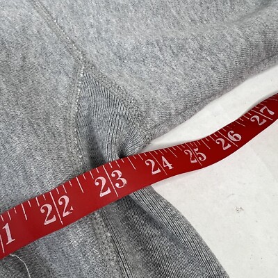 Vintage 90s GAP Script Hoodie Sweatshirt Gray MADE IN RUSSIA Size