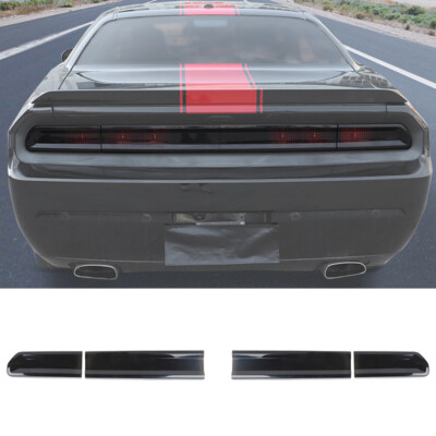 Smoked Tail Light Covers Rear Light Guards for Dodge Challenger 2009 2010-2014