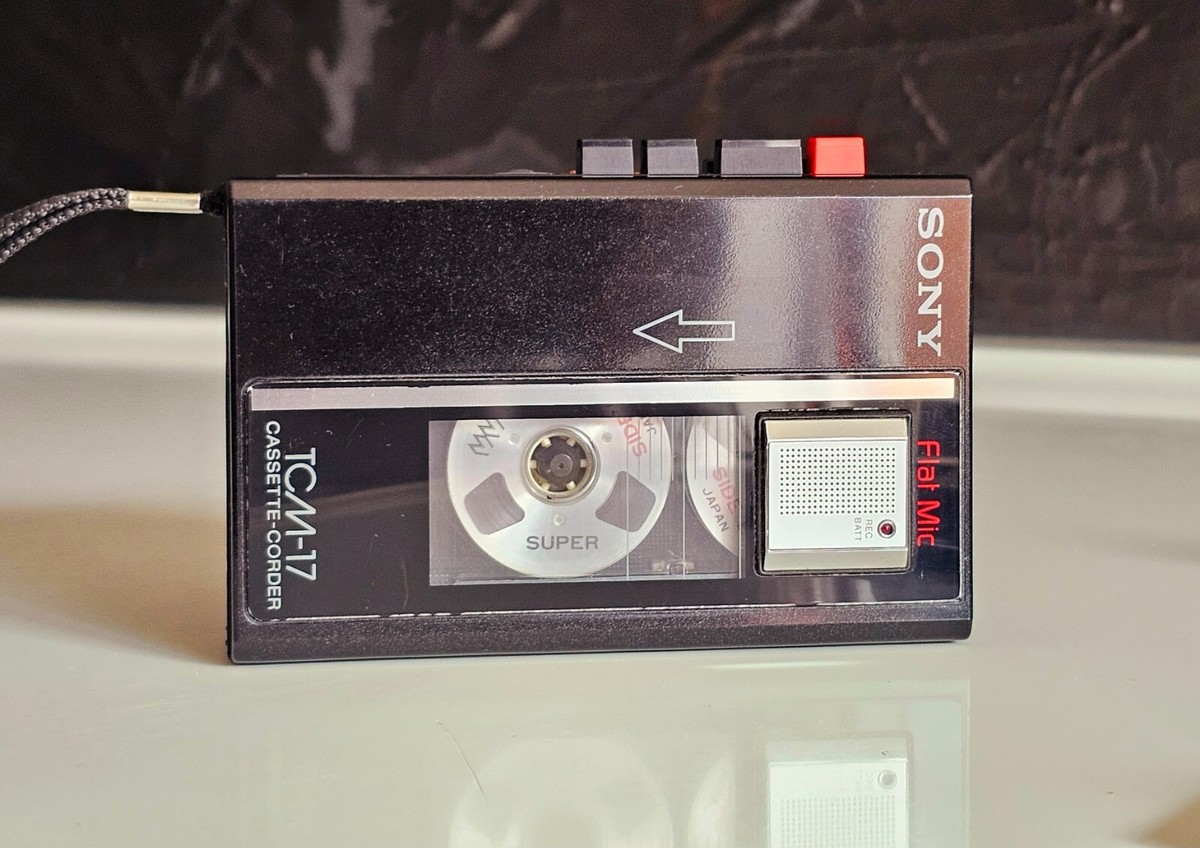 Super rare SONY TCM-17 CASSETTE RECORDER Walkman Working +Free