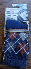 Smartwool socks men's diamond jim crew argyle Sm S Small merino wool Deep Navy