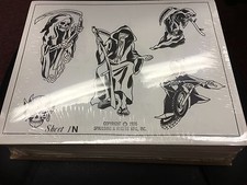 Vintage Don Nolan, Spaulding Rogers Kari Barba B W Tattoo Design Flash