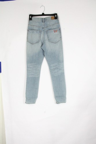 Express Super High Rise Skinny Jeans sz 0 New Embellished Distressed Stretch - Picture 10 of 11