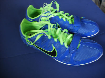 Nike Shoes Men\'s 10 Zoom Rival S  Blue Green Track Sprint Sneakers Cleats NIKE Track & Field~ZOOM RIVAL S~Blue & Lime Green Running  main image 4