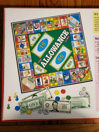 The Allowance Board Game First to Save $20 Wins 5+ 2 to 4 Players COMPLETE VTG - Picture 7 of 10