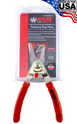 Wilde 8'' Convertible Retaining Lock Ring Pliers 1434 Internal External USA Made