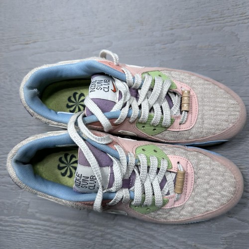 Nike Sun Club Shoes Womens 9.5 Pink Blue Sneakers Airmax Casual Athletic - Picture 16 of 16