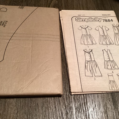 Vintage Simplicity Pattern 7884 East To Sew Loose Dress Or Romper Size AA Uncut - Picture 3 of 3